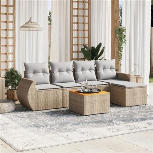 Non Communiqué Marron Salon De Jardin Modulable Vidaxl Resine Tressee Beige 6 Pieces X 71 X 69 5 Personnes