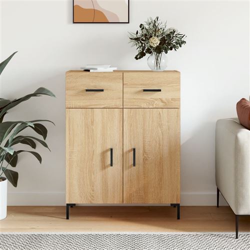VIDAXL - Buffet - Chêne - Moderne - Rangement avec Portes - Image 3