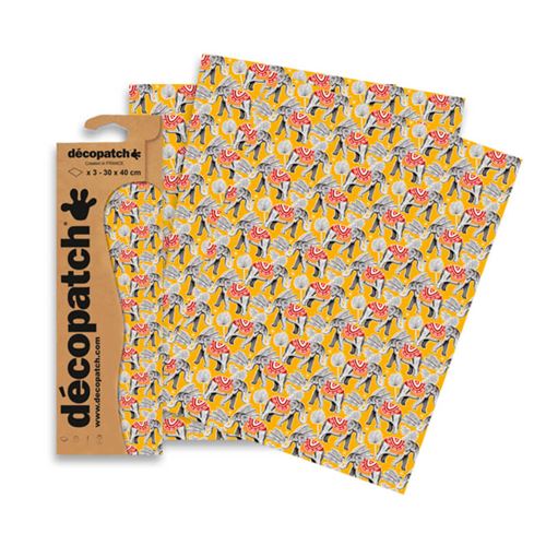 3 feuilles Décopatch - Éléphants 825