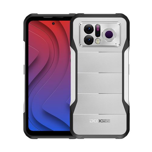 Smartphone DOOGEE V20 PRO Argent 6.43 12Go 256Go Double Nano SIM 5G téléphone Android 12 imagerie thermique