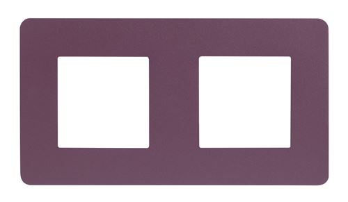 Schneider - Plaque de finition 2 postes prune Unica