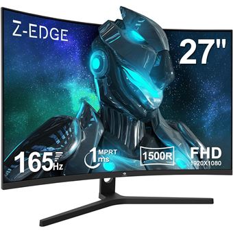 Ecran Pc Gamer Z-EDGE UG27F Incurvé 27" 165 Hz, 1ms, FreeSync, FHD(1920x1080), 16:9, 1500R VA - 1
