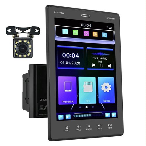 Autoradio Écran Vertical 9.5 Pouces Bluetooth USB Caméra HD Carplay YONIS