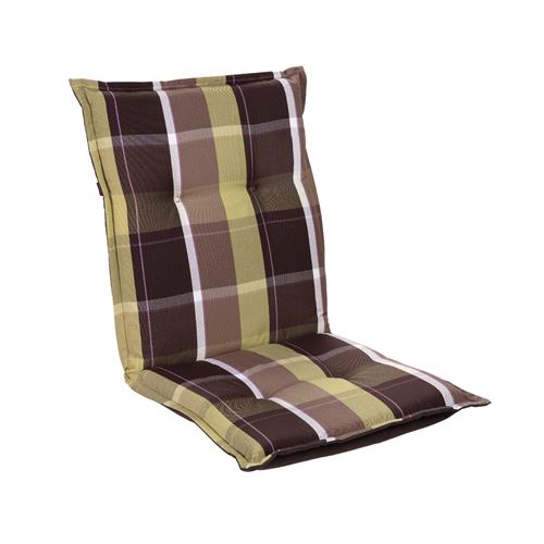 Coussin de chaise de jardin -Blumfeldt Prato -103 x 52 x8 cm -1 pièce -Carreaux Verts