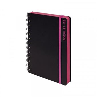 Agenda scolaire 2021/2022 Forum Black & Color Exacompta 12 x 17 cm rose