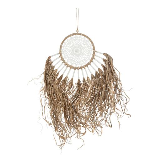 Non Communiqué Naturel Attrape-Rêves Déco En Raphia "Franges" 65Cm