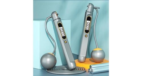 Smart corded / cordless dual-use bluetooth app comptage corde à sauter (gris)