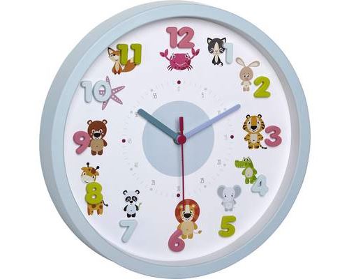 Tfa Dostmann Little Animal Round Wall Clock Bleu