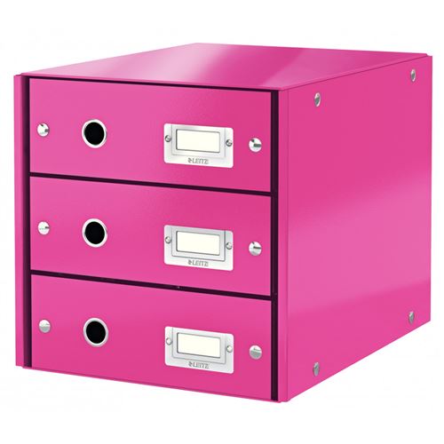 leitz leitz bloc de classement click & store wow, rose noir