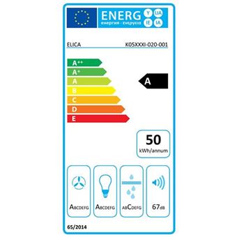 Elica Juno WH/F/50 - Hotte - hotte îlot - largeur : 49.2 cm - profondeur : 49.2 cm - evacuation & recyclage - blanc