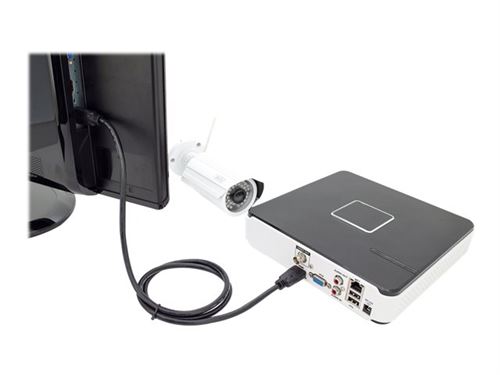 DIGITUS - Câble HDMI avec Ethernet - HDMI mâle pour HDMI mâle - 3 m - noir - support 4K