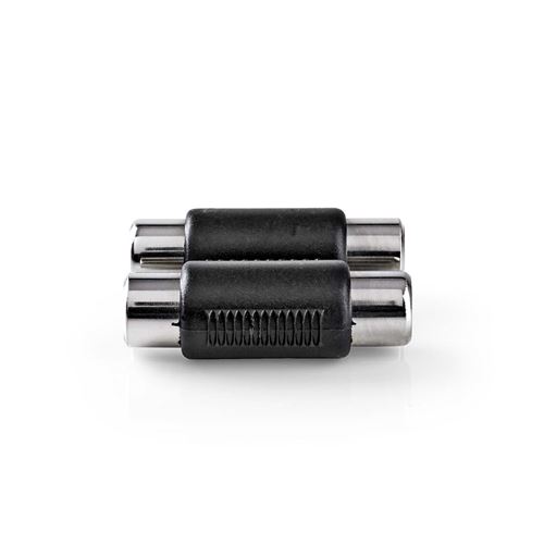 Nedis - Coupleur audio - RCA x 2 femelle pour RCA x 2 femelle - noir