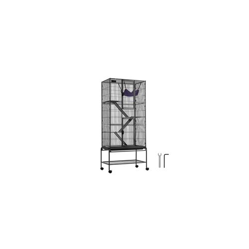 Meilleurs prix pour VEVOR Cage à furet roulante 4 niveaux métal pour petits animaux 1755 mm 3 rampes