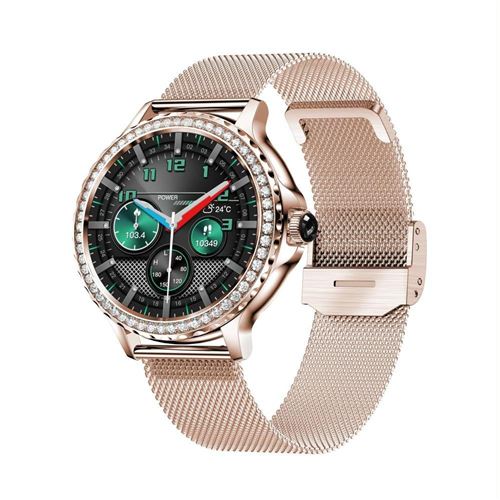 Non Communiqué Femme Montre Connectée Ip68 Étanche Suivi Santé Cardio Pression Oxygène Ecran Couleur - Or - Yonis