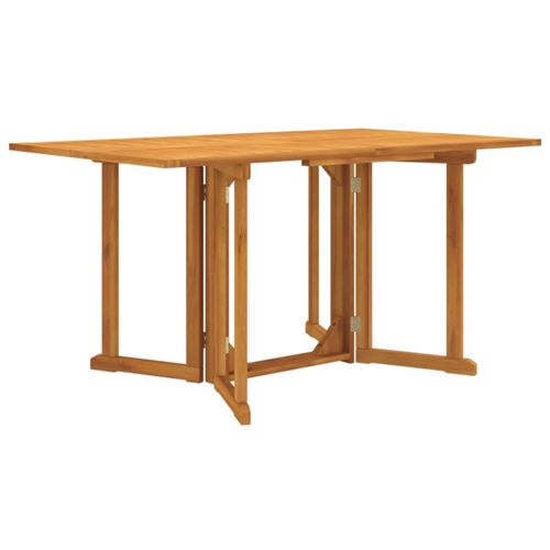 Non Communiqué Marron Table De Jardin Papillon Pliante 150X90x75 Cm Bois Massif Teck