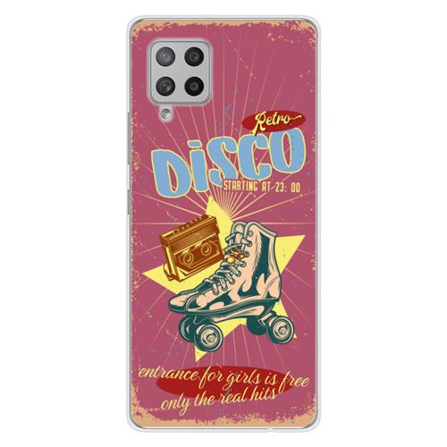 Coque en silicone imprimée compatible Samsung Galaxy A42 5G Retro disco