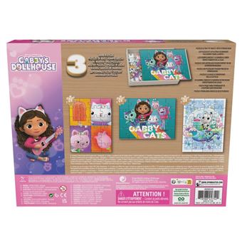 Boite 3 puzzles bois fsc gabby et la maison magique - Maison de poupée ...