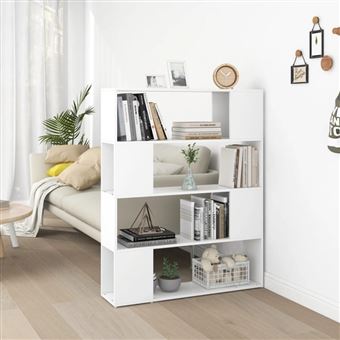 vidaXL Bibliothèque/Séparateur de pièce Blanc 100x24x124 cm809188 - 1