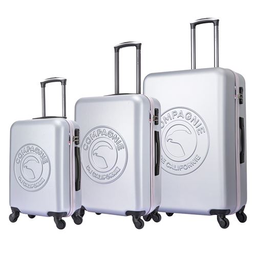 Ensemble de 3 valises à roulettes silver Compagnie De Californie cc-t366 silver