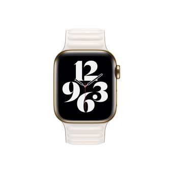 Apple - Lien en cuir pour montre intelligente - taille M/L - craie - démo - pour Watch Hermès Series 9, SE 3, Series 10, Series 11, Series 8, Series 9, Ultra 2, Ultra 3 - 1