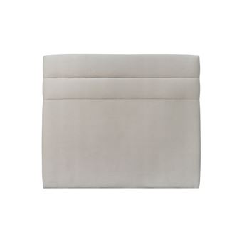 Tete de lit Lignes Velours Gris clair L 140 cm - Ep 10 cm rembourré - 1