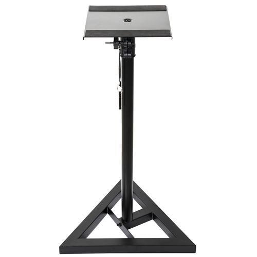  Support d'enceinte SST02 Base triangulaire stable en m&eacute;tal Hauteur ajustable de 75 &agrave; 130cm projecteur light