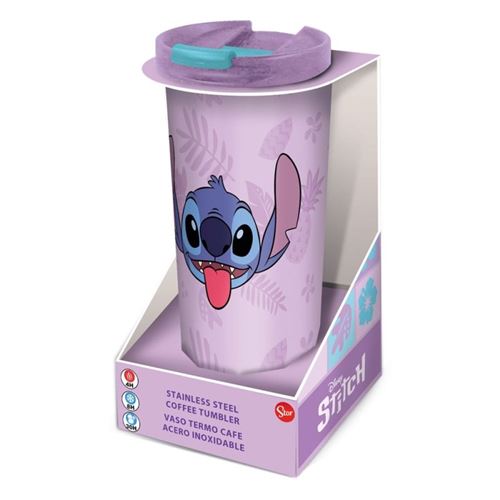 Non Communiqué Lilo & Stitch - Gobelet De Voyage Isotherme En Métal Stitch Palms