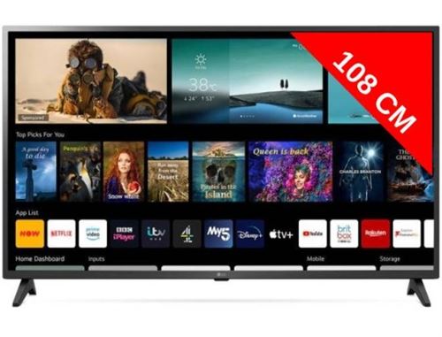 LG 43UP751C0ZF Classe de diagonale 43 UP75 Series TV LCD rétro éclairée par LED signalisation numérique Smart TV webOS, ThinQ AI 4K UHD (2160p) 3840 x 2160 HDR Direct LED