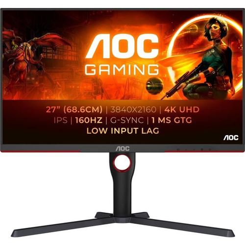 AOC G3 U27G3X écran plat de PC 68,6 cm (27) 3840 x 2160 pixels 4K Ultra HD LED Noir, Rouge