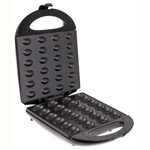 Gaufrier Gaufrier à Noix 24 Moitiés de Pâte à la Fois Plaques Antiadhésives Mesko MS3041 1600 Noir