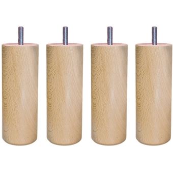 PIEDS CYLINDRIQUES S4 70X200 VERNIS NATUREL - 1