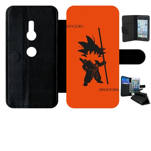 Etui My-Kase pour Xperia XZ2 - dragon ball son goku kid - Simili-cuir Noir