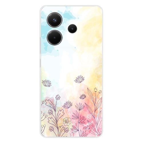 Coque en silicone - Compatible Xiaomi Redmi Note 14 4G - design watercolor flowers