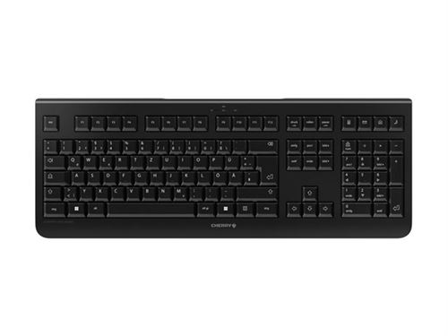 CHERRY KW 300 - Clavier - silencieux, de grande taille - sans fil - 2.4 GHz - QWERTZ - Allemand - noir - emballage sans plastique