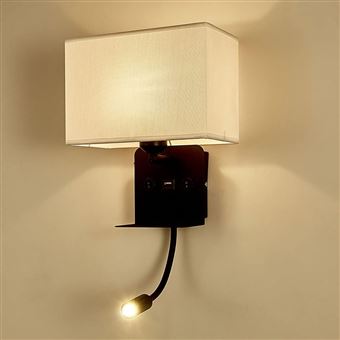 Lampe Lecture Murale DARANCA LED - Applique Flexible Col De Cygne Nickel