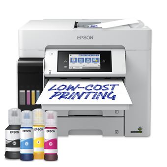 Epson EcoTank Pro ET-5885 - Imprimante multifonctions - couleur - jet d'encre - ITS - A4/Legal (support) - jusqu'à 25 ppm (impression) - 250 feuilles - 33.6 Kbits/s - USB, LAN, Wi-Fi, hôte USB, NFC - 1