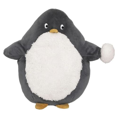 Atmosphera for kids - Peluche Enfant Pingouin Nathan 30cm Gris & Blanc