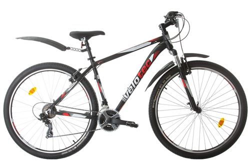  VTT 29'' Cadre Aluminium - Fourche T&eacute;lescopique - 21 Vitesses avec &eacute;quipement Shimano (Noir & Rouge)