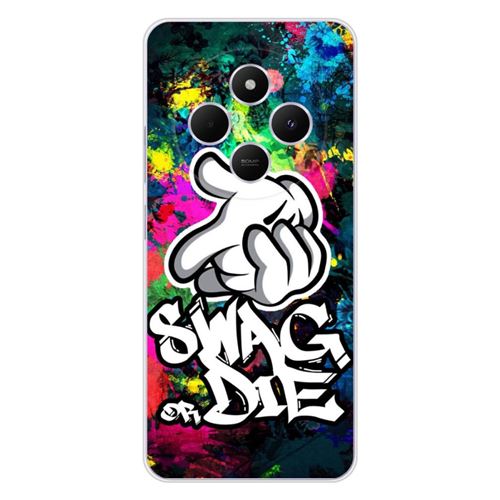 Coque en silicone imprimée compatible Xiaomi Redmi 14C 4G Swag or die