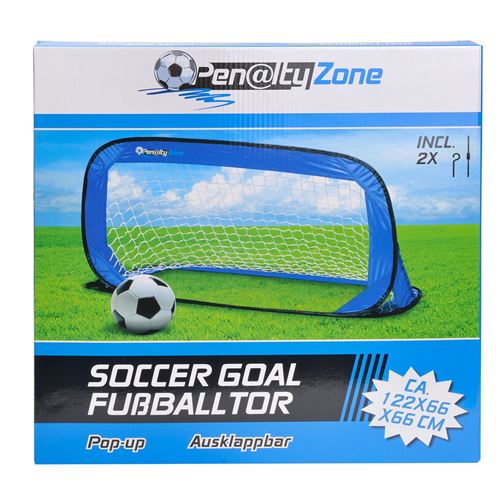 Penalty Zone le football but contextuel bleu 122 x 66 x 66 cm