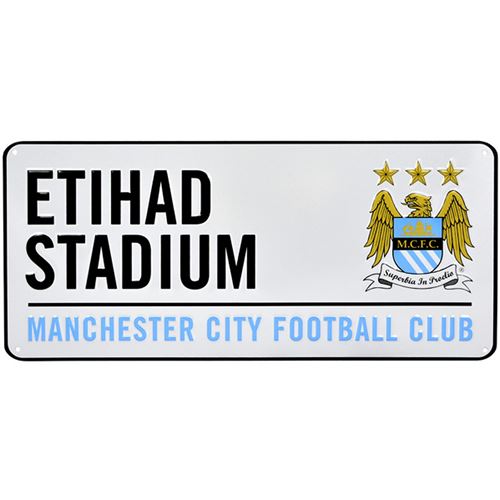 Manchester City FC - Plaque officielle (Taille unique) (Blanc/Bleu) - UTSG6669