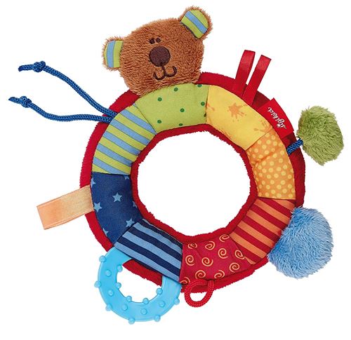 sigikid, Fille et Garçon, Hochet Anneau de Dentition, Rouge/Multicolore, 40490