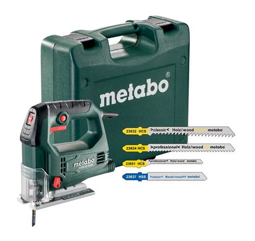 Metabo Vert/Gris/Noir Scie Sauteuse 450W Steb 65 Quick Set + Coffret + Accessoires - 690920000 - Image 1