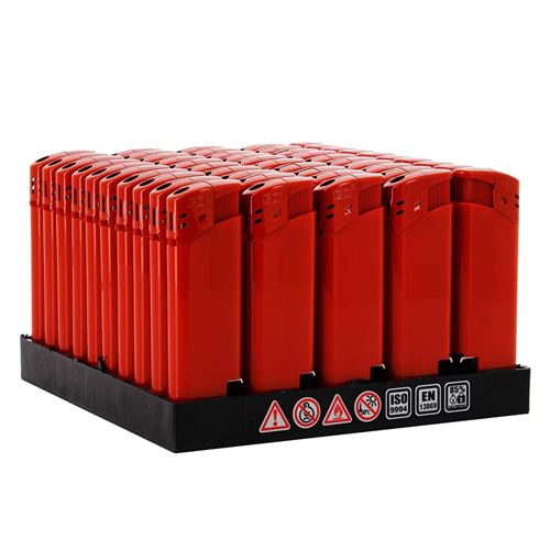 Lot de 50 briquets décapsuleurs Rouge