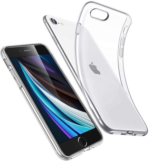 Coque pour iPhone SE 2020 - Silicone Gel TPU Transparent Protection Souple Ultra Mince Phonillico®