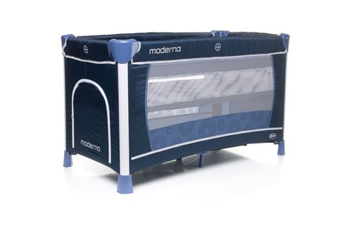 Lit parapluie deux niveau avec table à longer HODERN - max 14kg bleu marin