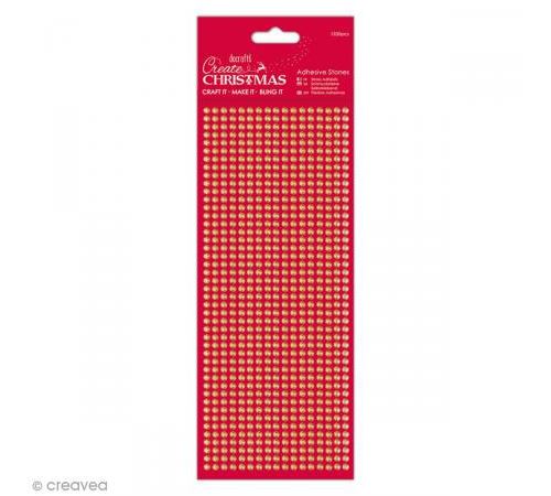 Strass autocollants 3 mm - Doré - 1530 pcs