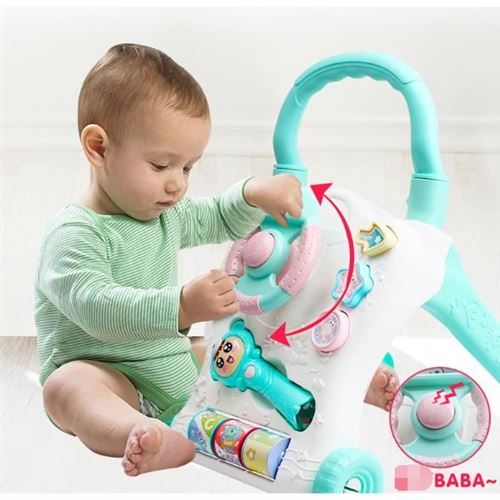 Trotteur D Eveil Bebe 0 2 Ans Youpala Multifonctionnel Education Precoce Puzzle Marcheur Enfants Jouets Anti Roulement Bleu Trotteurs Achat Prix Fnac