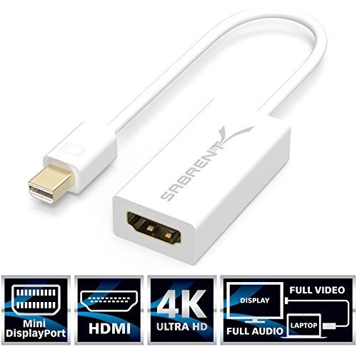 Sabrent Mini DisplayPort (Thunderbolt 2) vers Adaptateur HDMI [support 4K en plaqué or] (DA-MDHA)