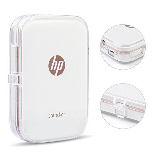 SAIKA PVC Transparent Cristal Difficile HP Sprocket Housse pour HP Sprocket Imprimante Photo Portable Transparent